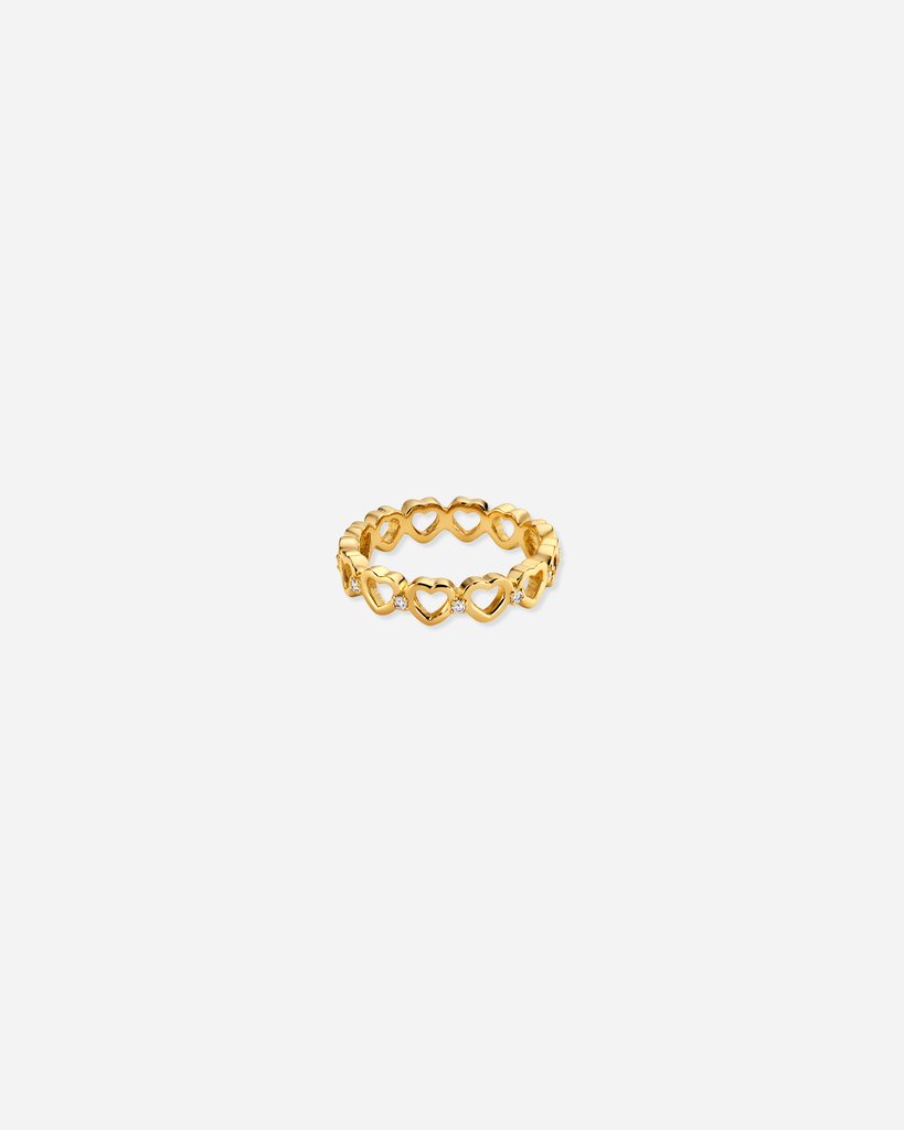 Pave Heart Eternity Band