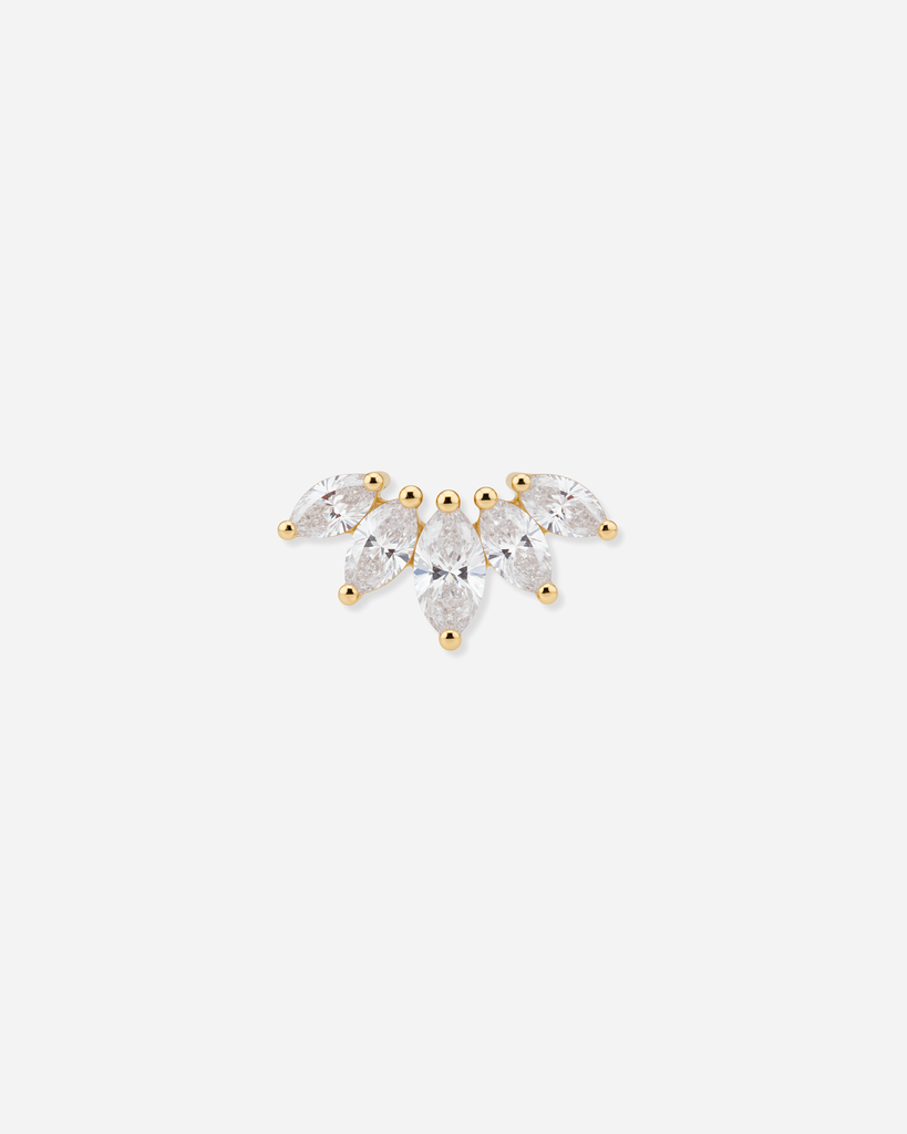 Marquise Fan Diamond Stud