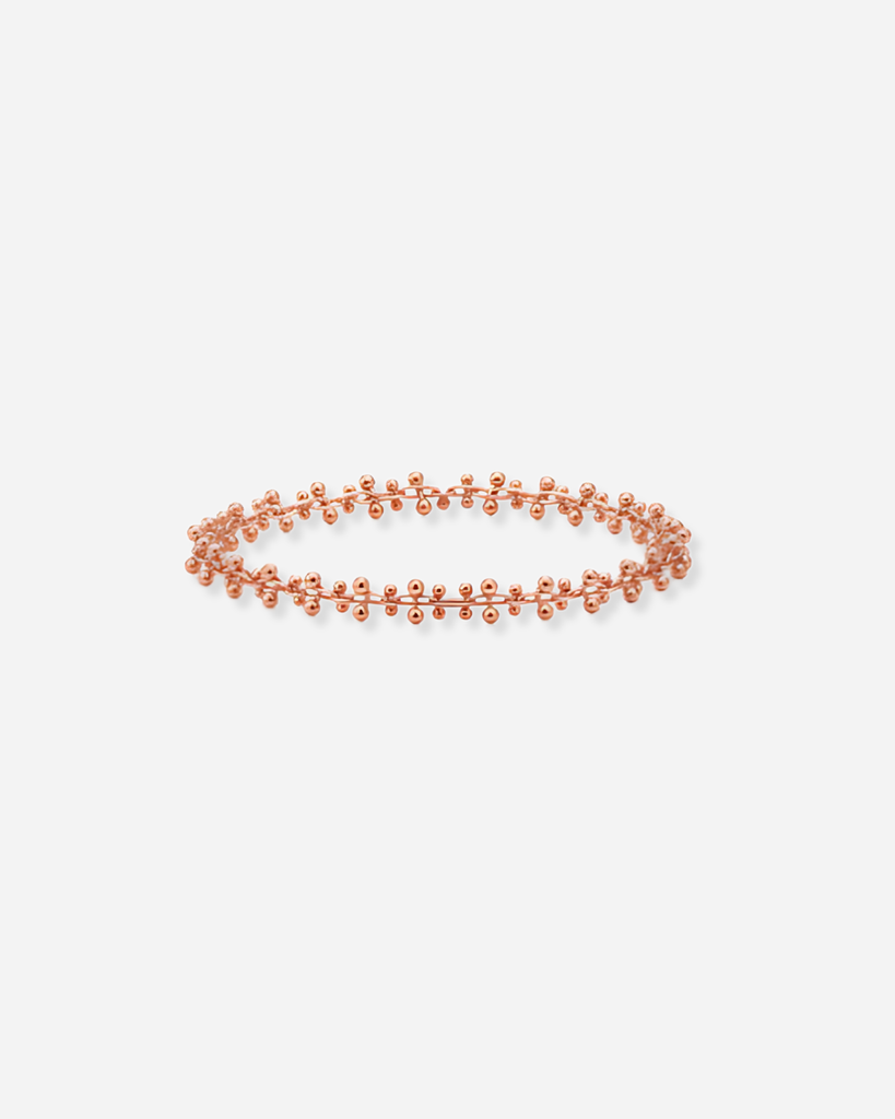 Rose Gold Beaded Vine Bangle