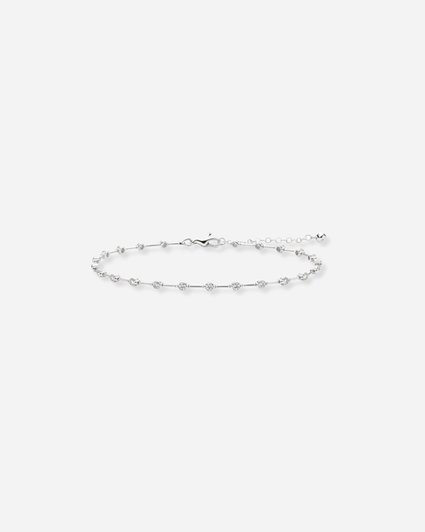 Bezel-Set Station Bracelet