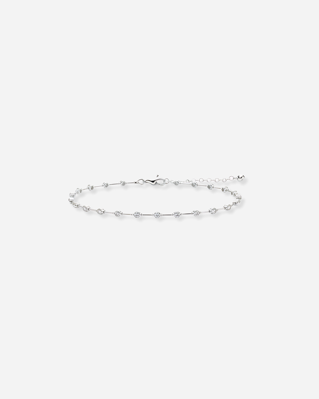 Bezel-Set Station Bracelet