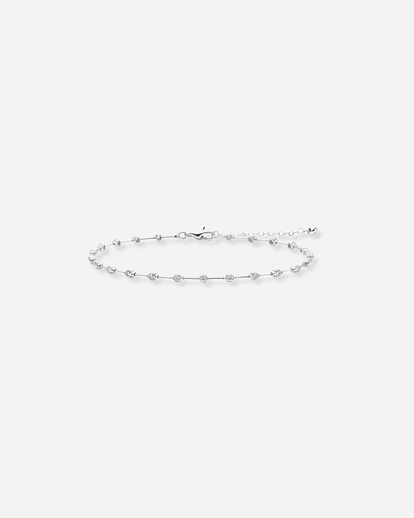 Bezel-Set Station Bracelet