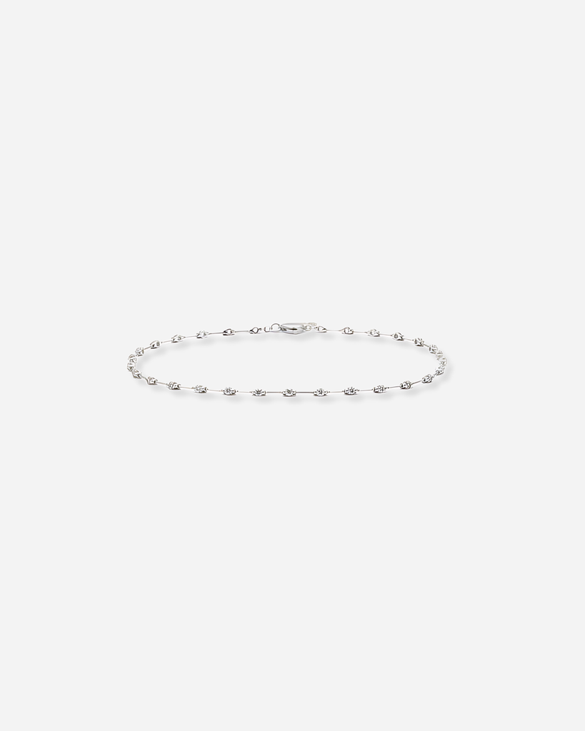 Bezel-Set Station Bracelet