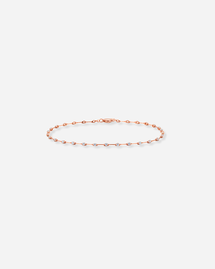 Bezel-Set Station Bracelet