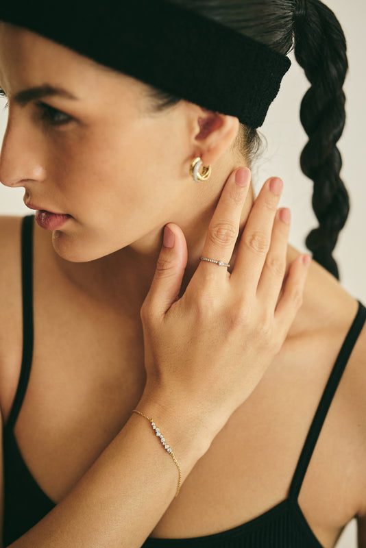 Minimal Gold Diamond Bracelet