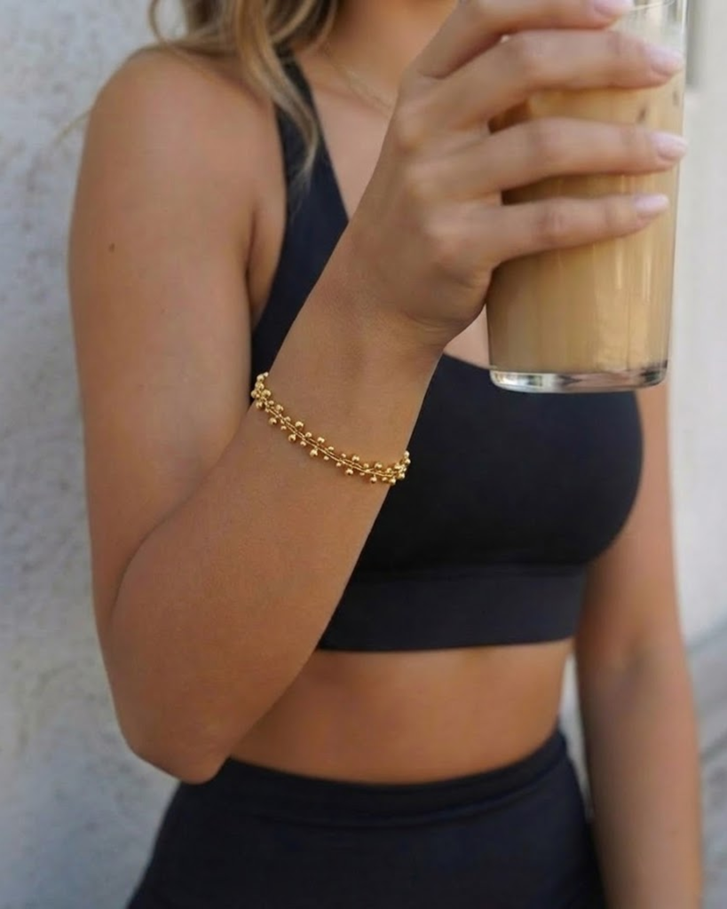 Rose Gold Beaded Vine Bangle