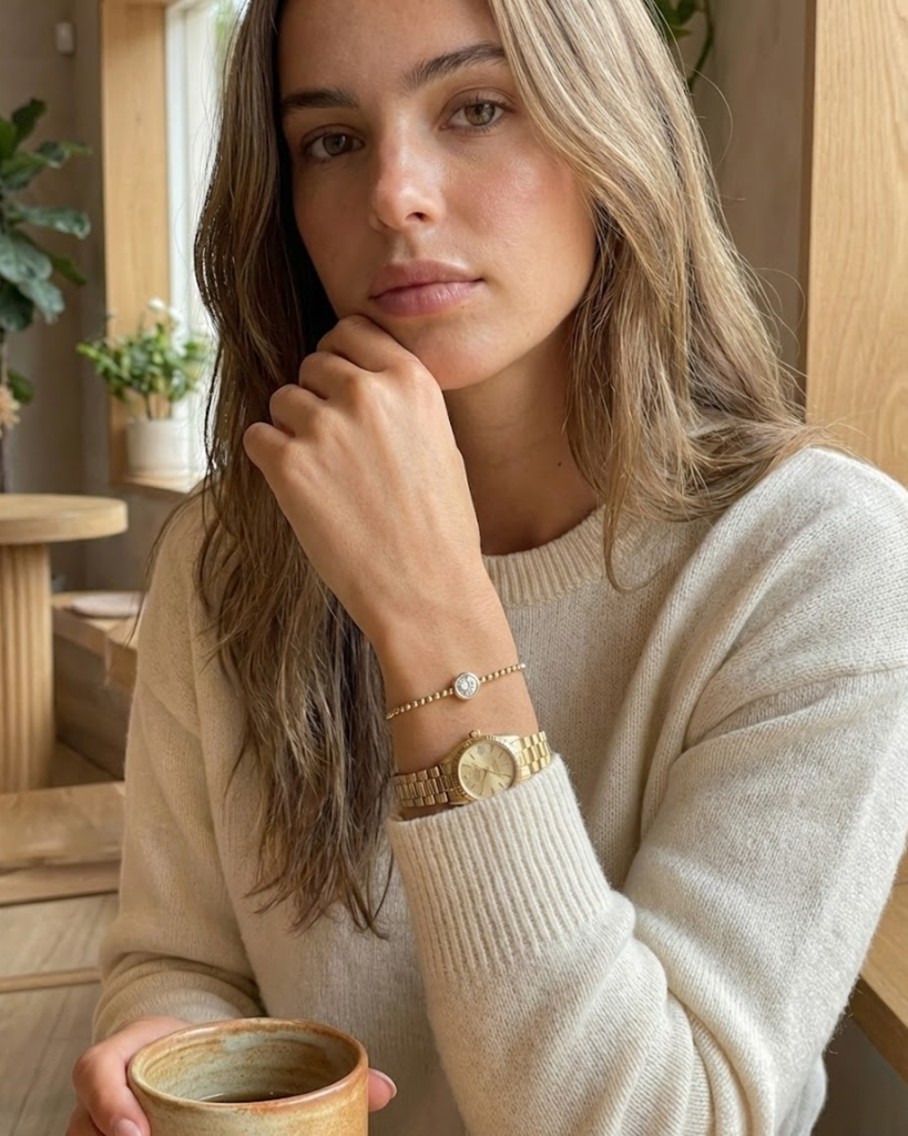 Beaded Chain Solitaire Bracelet